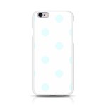 Polka Dots - Bubbles Cyan on White Apple iPhone 6/6S Silicone Case (Transparent)