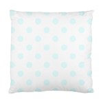 Polka Dots - Bubbles Cyan on White Standard Cushion Case (Two Sides)