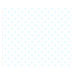 Polka Dots - Bubbles Cyan on White Double Sided Flano Blanket (Small)