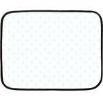 Polka Dots - Bubbles Cyan on White Fleece Blanket (Mini)