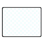 Polka Dots - Bubbles Cyan on White Fleece Blanket (Small) (One Side)