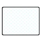 Polka Dots - Bubbles Cyan on White Double Sided Fleece Blanket (Small) (Two Sides)