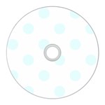 Polka Dots - Bubbles Cyan on White CD Wall Clock