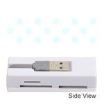 Polka Dots - Bubbles Cyan on White Memory Card Reader (Stick)