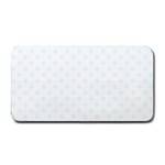 Polka Dots - Bubbles Cyan on White Medium Bar Mat