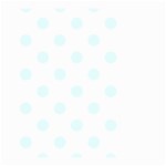 Polka Dots - Bubbles Cyan on White Large Garden Flag (Two Sides)