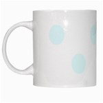 Polka Dots - Bubbles Cyan on White White Mug
