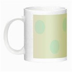 Polka Dots - Bubbles Cyan on White Night Luminous Mug