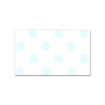 Polka Dots - Bubbles Cyan on White Sticker Rectangular (100 pack)