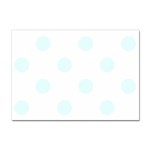 Polka Dots - Bubbles Cyan on White Sticker A4 (100 pack)