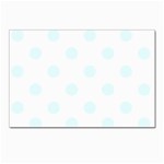 Polka Dots - Bubbles Cyan on White Postcard 4  x 6 