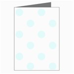 Polka Dots - Bubbles Cyan on White Greeting Card