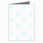 Polka Dots - Bubbles Cyan on White Greeting Cards (Pkg of 8)