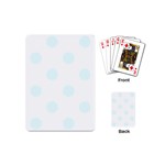 Polka Dots - Bubbles Cyan on White Playing Cards (Mini)