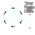 Polka Dots - Bubbles Cyan on White Playing Cards 54 (Round)