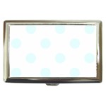 Polka Dots - Bubbles Cyan on White Cigarette Money Case