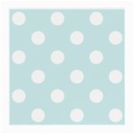 Polka Dots - White on Light Cyan Medium Glasses Cloth