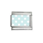 Polka Dots - White on Light Cyan Italian Charm (9mm)