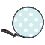Polka Dots - White on Light Cyan Classic 20-CD Wallet