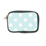 Polka Dots - White on Light Cyan Coin Purse