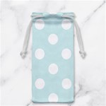 Polka Dots - White on Light Cyan Jewelry Bag