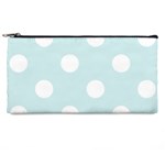 Polka Dots - White on Light Cyan Pencil Case