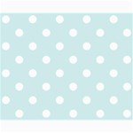 Polka Dots - White on Light Cyan Collage 8  x 10 