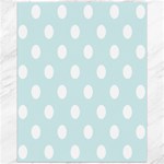 Polka Dots - White on Light Cyan Canvas 16  x 20 