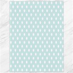 Polka Dots - White on Light Cyan Canvas 36  x 48 