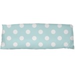 Polka Dots - White on Light Cyan Body Pillow Case (Dakimakura) (One Side)