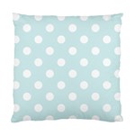 Polka Dots - White on Light Cyan Standard Cushion Case (One Side)