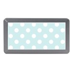 Polka Dots - White on Light Cyan Memory Card Reader (Mini)