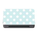 Polka Dots - White on Light Cyan Memory Card Reader with CF