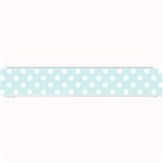 Polka Dots - White on Light Cyan Small Bar Mat