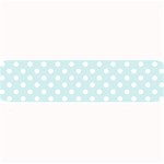 Polka Dots - White on Light Cyan Medium Bar Mat