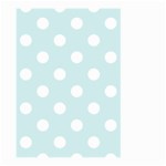 Polka Dots - White on Light Cyan Large Garden Flag (Two Sides)