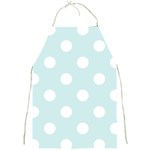 Polka Dots - White on Light Cyan Full Print Apron