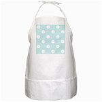 Polka Dots - White on Light Cyan BBQ Apron