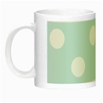 Polka Dots - White on Light Cyan Night Luminous Mug