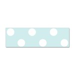 Polka Dots - White on Light Cyan Sticker (Bumper)