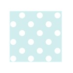 Polka Dots - White on Light Cyan Greeting Card 5  x 7 