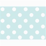 Polka Dots - White on Light Cyan 5  x 7  Photo Cards