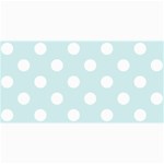Polka Dots - White on Light Cyan 4  x 8  Photo Cards