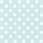 Polka Dots - White on Light Cyan ScrapBook Page 8  x 8 