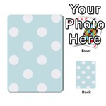 Polka Dots - White on Light Cyan Multi-purpose Cards (Rectangle)