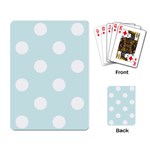 Polka Dots - White on Light Cyan Playing Cards Single Design