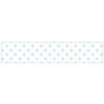 Polka Dots - Light Cyan on White Flano Scarf (Small)