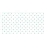 Polka Dots - Light Cyan on White Satin Shawl