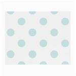 Polka Dots - Light Cyan on White Small Glasses Cloth (2 Sides)