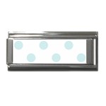 Polka Dots - Light Cyan on White Superlink Italian Charm (9mm)